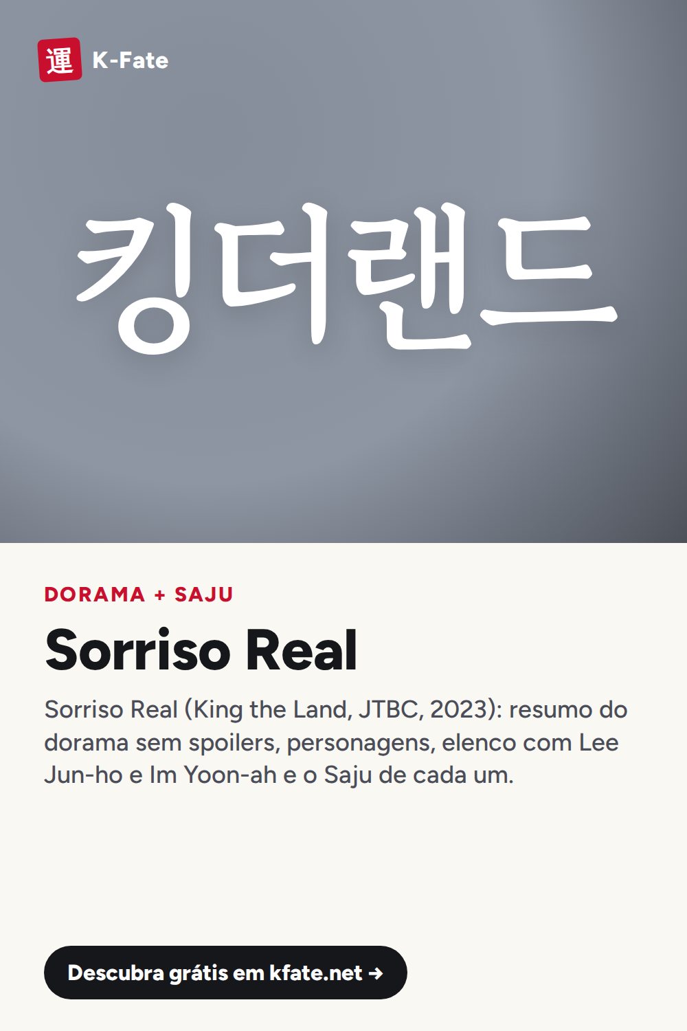 Sorriso Real: resumo do dorama, personagens e elenco